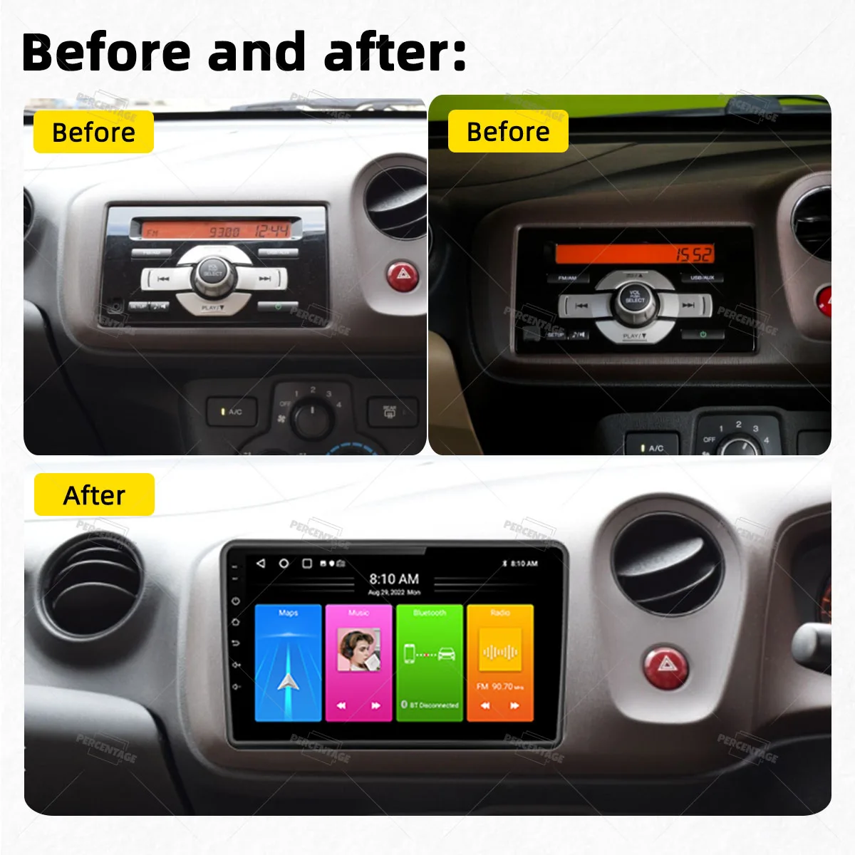 2 Din Android Car Radio for Honda Mobilio 2 Brio Amaze 2013 - 2020 Multimedia Player GPS Navigation Carplay Auto Head Unit 4G