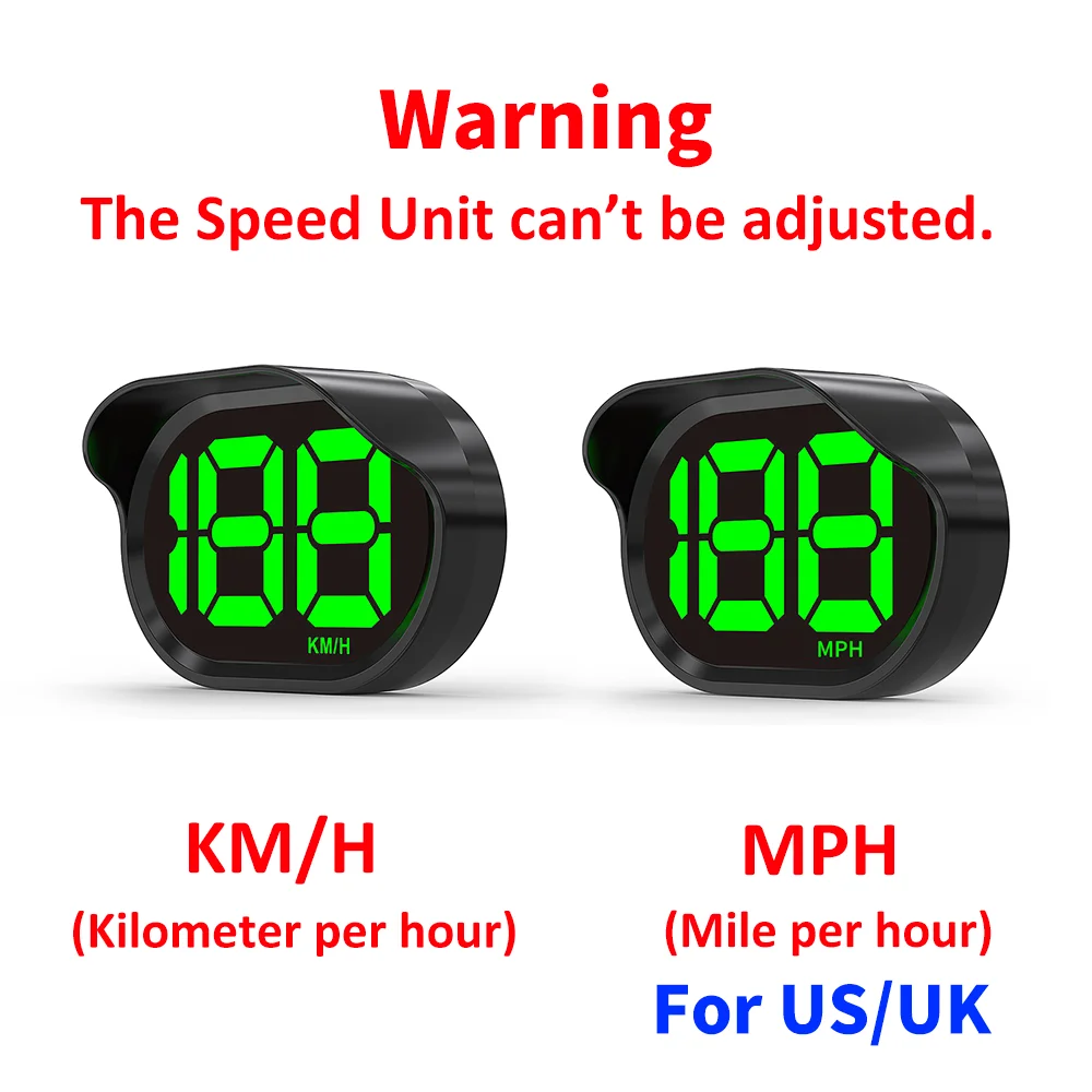 KWHUD عداد السرعة للسيارة Hud عداد السرعة الرقمي للسيارة GPS شاشة عرض علوية مع قابس كابل USB لتشغيل أجهزة قياس سرعة السيارات الإلكترونية للسيارة