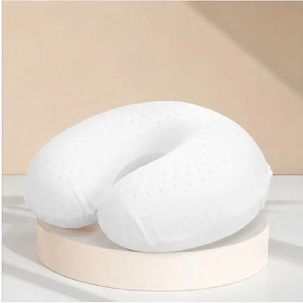 1Pcs U Shape Latex Neck Pillow Premium Natural Latex Cervical Spine Support Pillow Lightweight Portable for Travel Driving Work