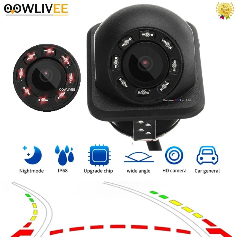 

OOWLIVEE Vehicle Accessories Intelligent Dynamic Trajectory Moving Line IR Infrared Wide Angle Rear View Camera Reverse Cam Car