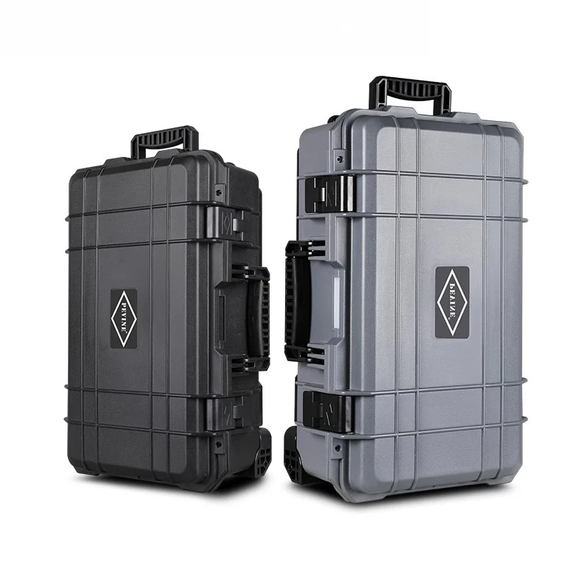Waterproof Trolley Case Safe Equipment Protective Box Drop-proof Instrument Storage Box Large Capacity Tool Organizer Case
