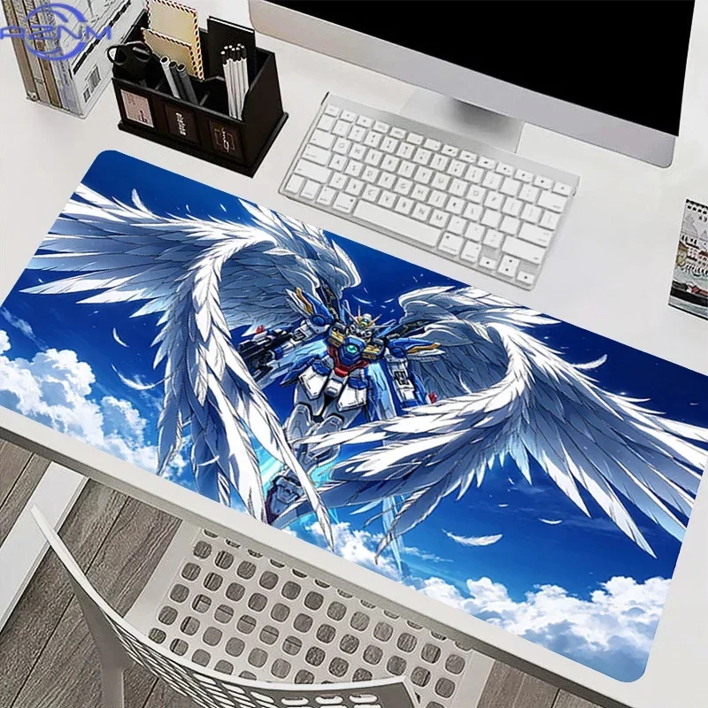 Anime Gundam Zaku Surfing Starry Night Art Large Mousepad Rubber Non-Slip Extended Gaming Desk Mat Keyboard Pad for PC Gaming Of
