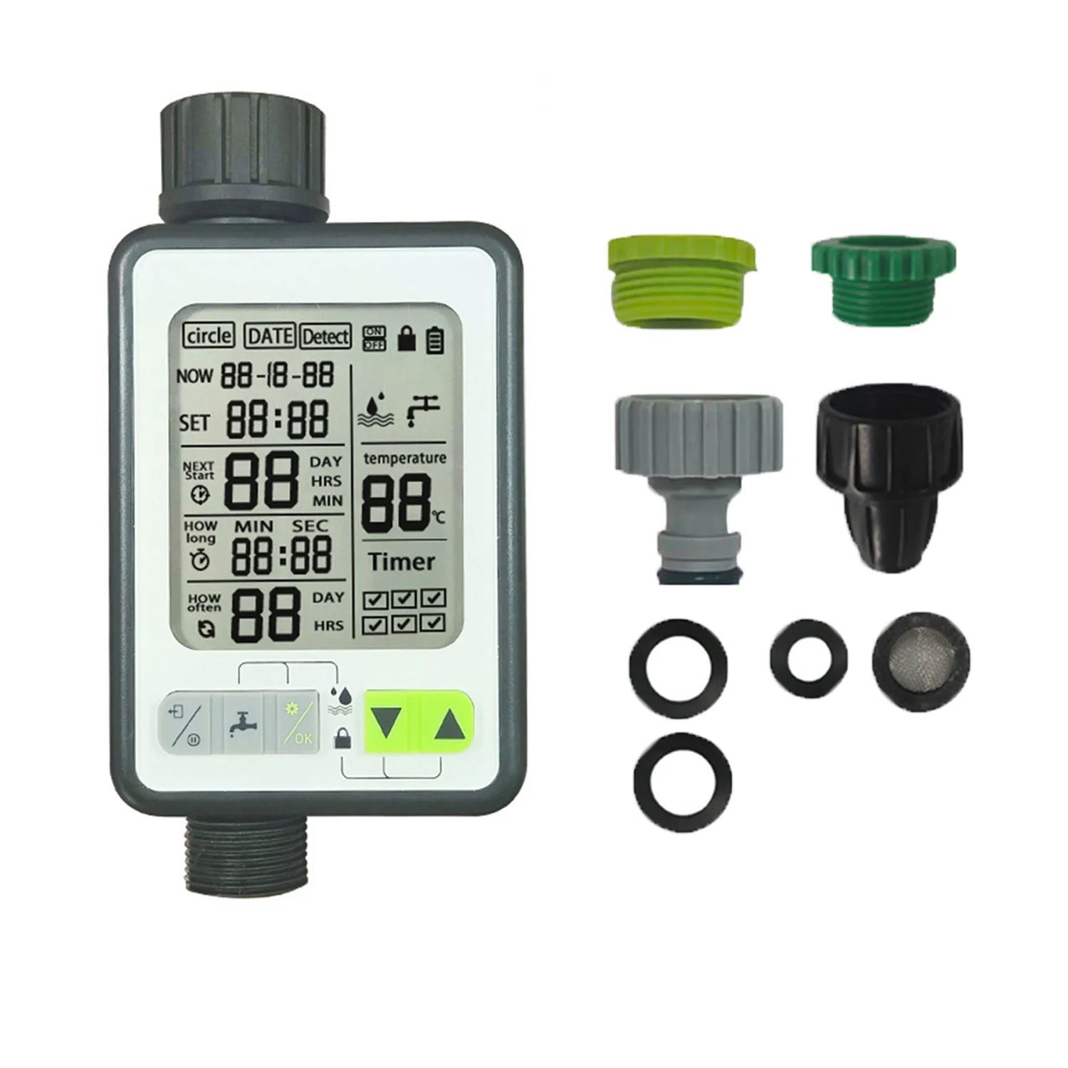 Garden Irrigation Water Timer Smart Water Timer 3.2inch Large Screen Garden Digital Irrigation Machine 3 Modes Watering Timer