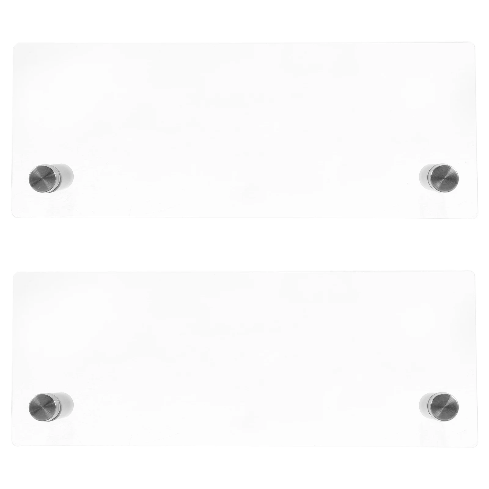 

2 Pcs Office Desk Business Card Holder Acrylic Nameplate Rack Elegant Design Material Clear Visibility Easy Installation
