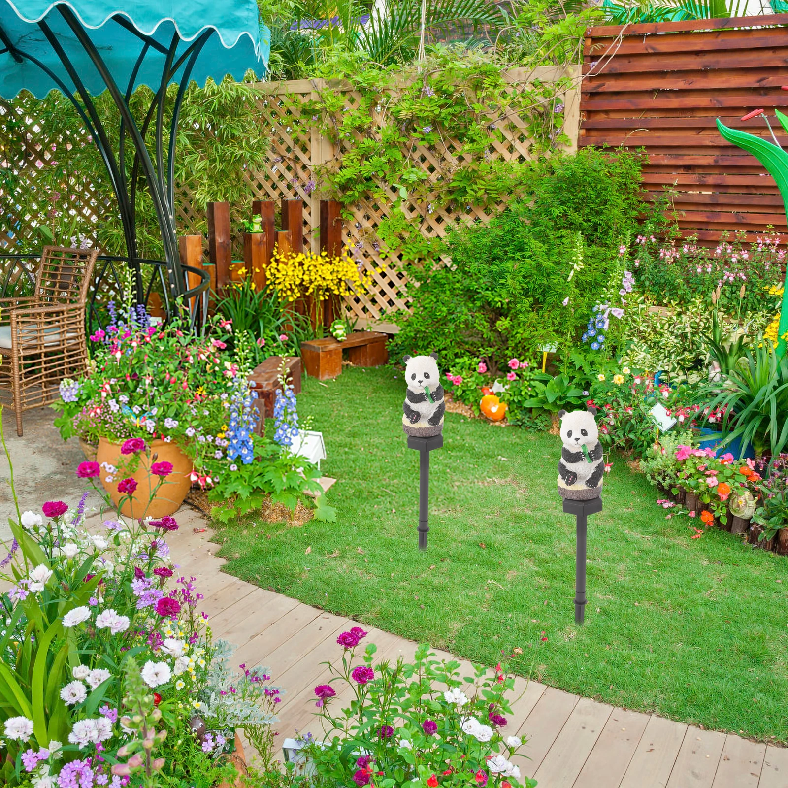 

Adorable Panda Light Outdoor Decoration Lawn Ornament Patio Party Lights Garden Stakes Decorative Solar Lights Outdoor Garden