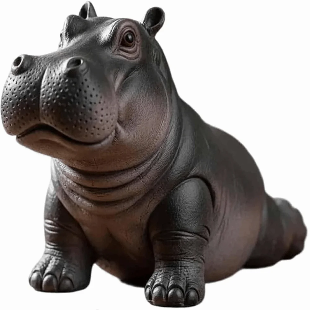 3D Printing Yoga Hippopotamus Statue Hippopotamus Figurine Resin Hippopotamus Decorative Ornaments Mini Multiple Styles