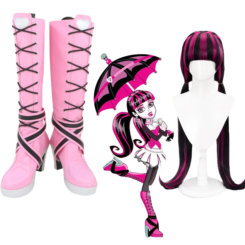 

Monster High Draculaura Cosplay Shoes Draculaura Shoes Pink Boots Draculaura Ula Wig Anime Monster High Cosplay Draculaura Wigs