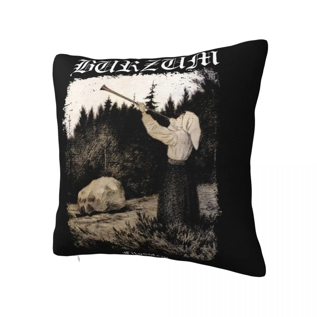 Burzum Blow The Trumpet Pillowcase Printing Polyester Cushion Cover Gift Throw Pillow Case Cover Home Square 45X45cm