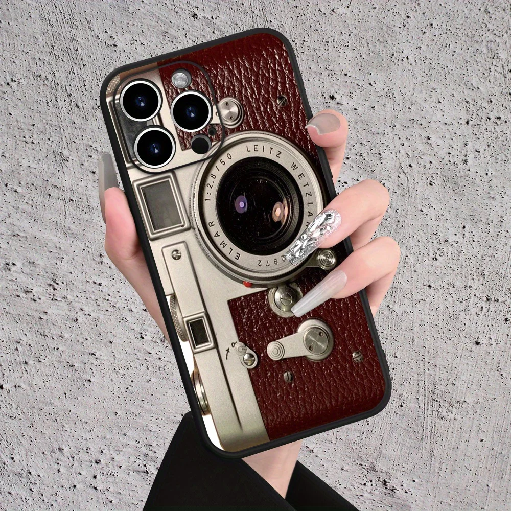 

Old-fashioned camera design phone case for iPhone 17 16 15 14 13 12 11 Pro/ Max/Plus shock-proof rear cover anti-fingerprint