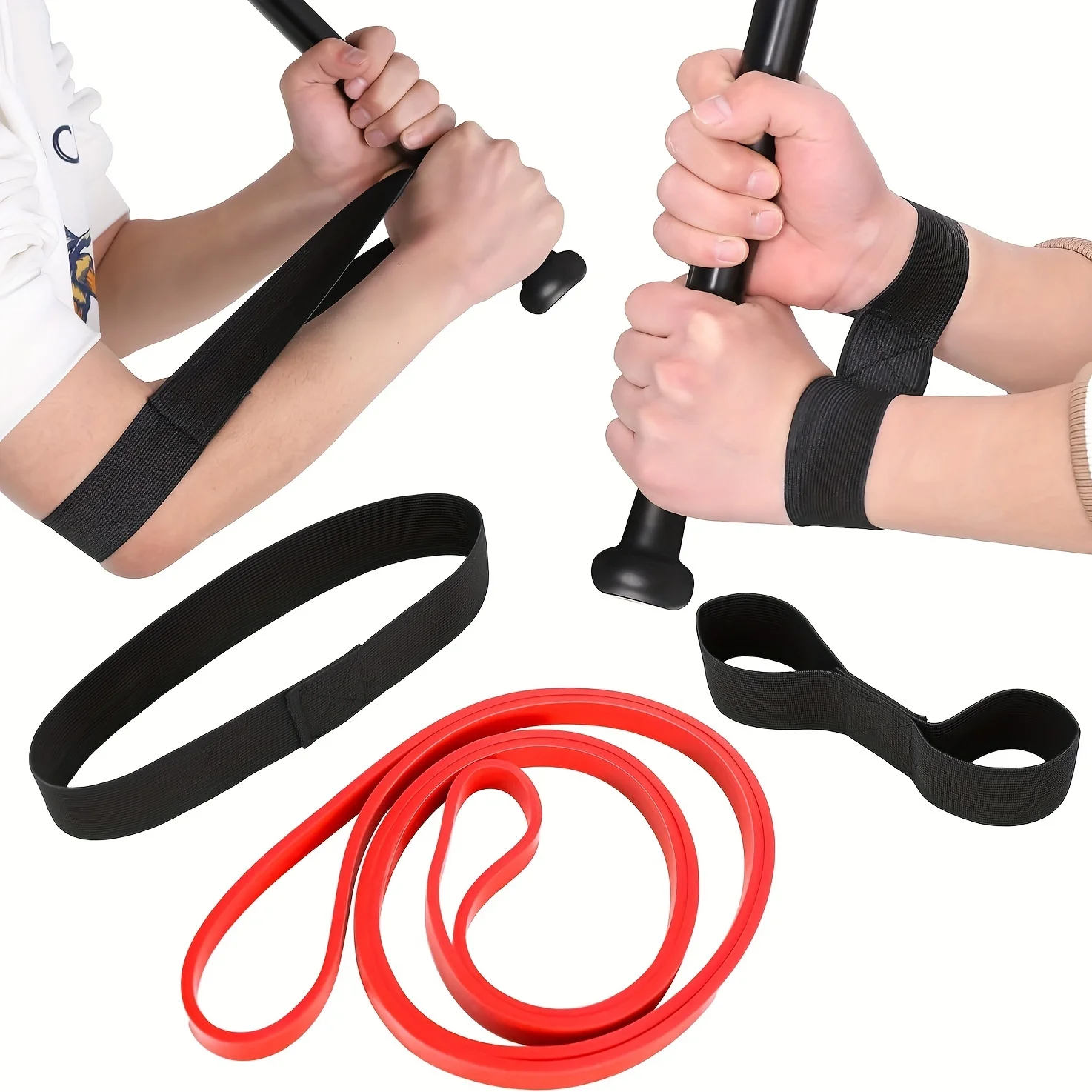 Baseball Swing Trainer Bands- Elastic Baseball Softball Hitting Resistance Bands- Baseball Batting Training Aids Equipments