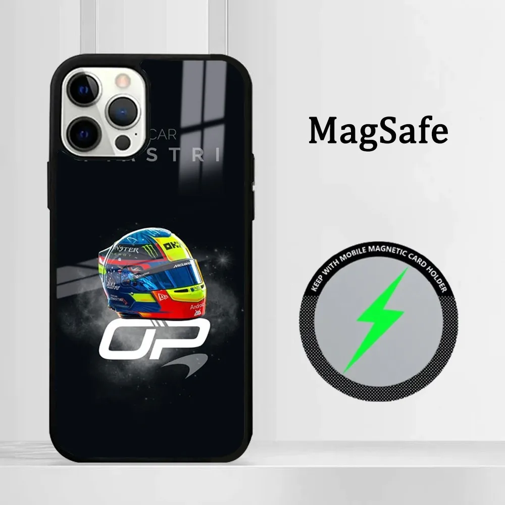 F1 Racing 81 O-Oscar P-Piastri Phone Case For IPhone 16 15 14 13 12 11 Pro Max Plus Mini Magsafe Mirror Wireless Magnetic Cover