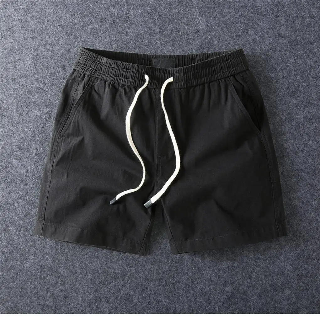 Kaus Fitn Lari Kasual Pria Musim Panas Celana Olahraga Melar Sejuk Panjang Seperempat Kaus Kaki Lurus Pinggang Tengah