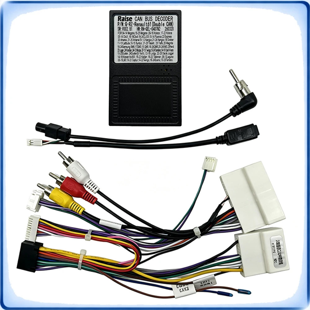 20Pin & 40Pin to 16Pin CANBUS Car Radio Wiring Harness Adapter for Renault Clio 5 Captur Zoe Turkey Version