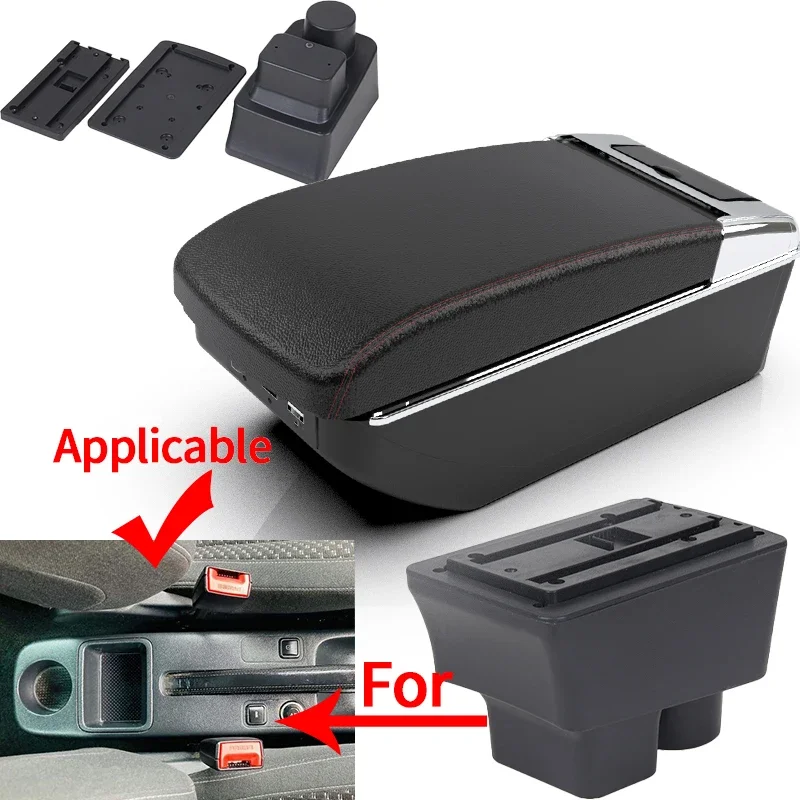 For Skoda Fabia II 2008-2014 car armrest center console double-layer storage box car accessory interior modification USB port