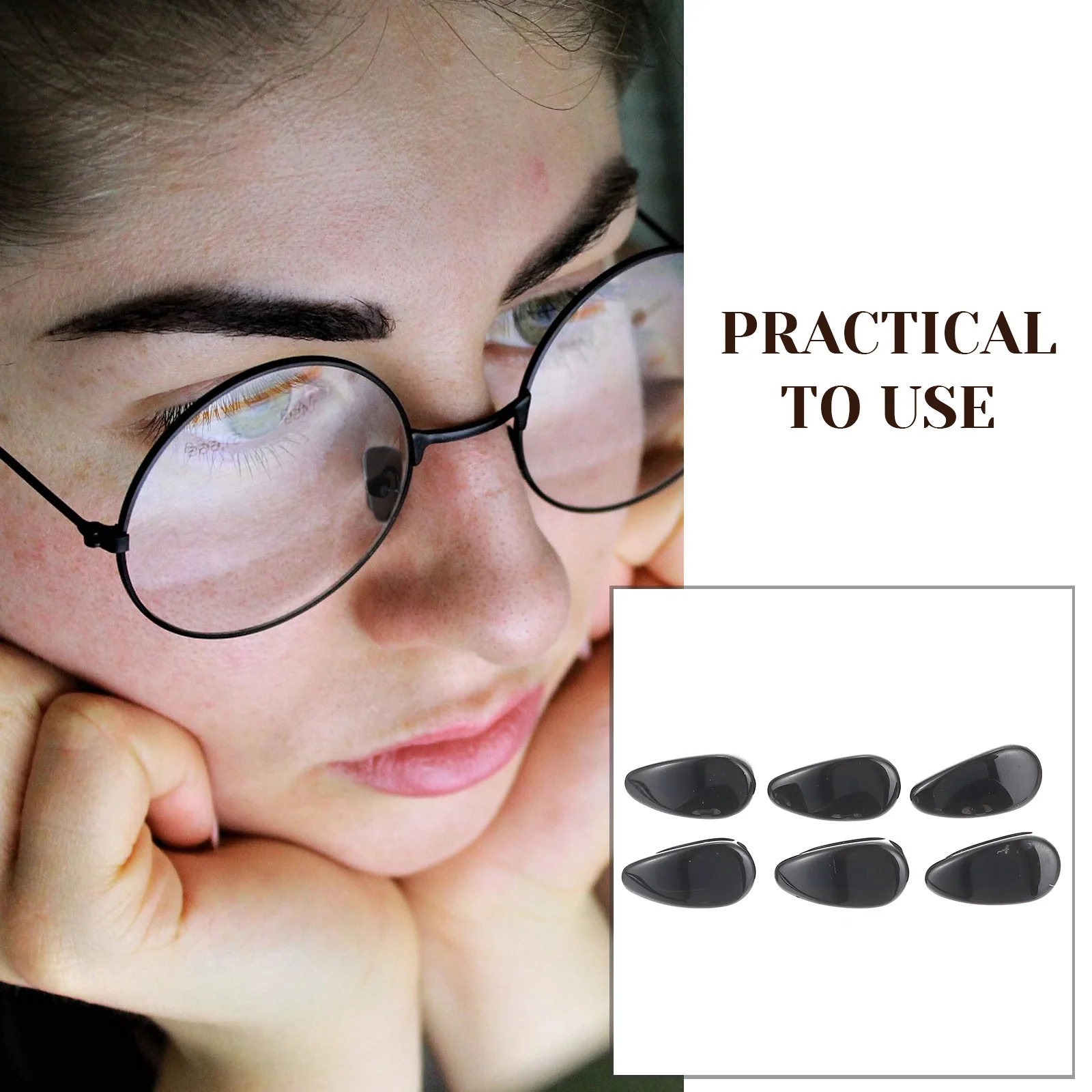 6 Pcs Anti-slip Nose Pad for Glasses Pads Non-slip Replacement Sunglass Imitation Jade Eyeglasses