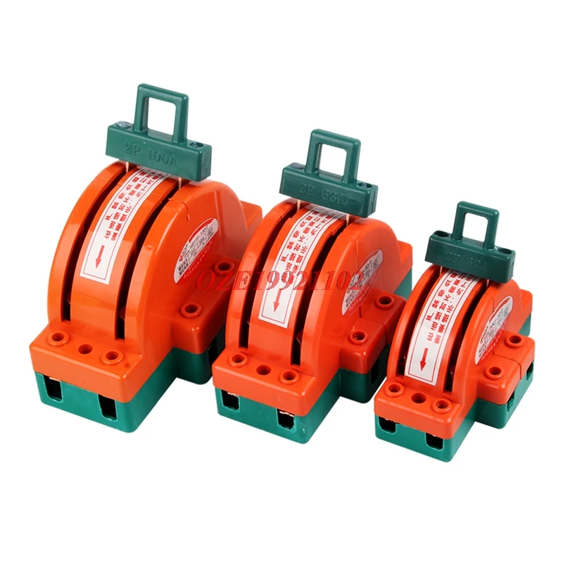 1PC Knife Switch 2P 3P 4P 32A 63A 100A Single Phase Two Wire / Three Phase Three Wire / Three Phase Four Wire Power Supply