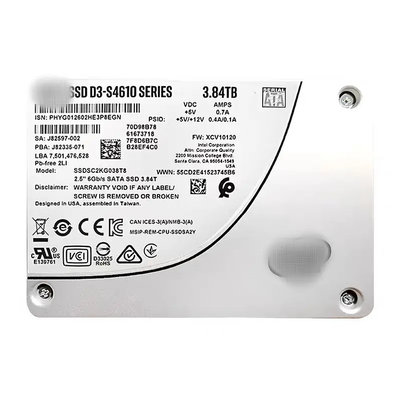 S4610 3,84 TB Enterprise SSD-server SSDSC2KG038T801