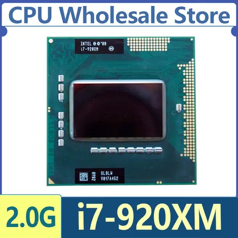 Intel Core i7 920XM i7-920XM SLBLW โปรเซสเซอร์ Extreme Edition 8M 2.00GHz-3.20GHz 55W ซ็อกเก็ต G1 แล็ปท็อป CPU