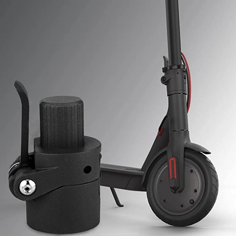 Base per palo pieghevole-connettore in metallo con gancio a vite di bloccaggio-compatibile con Scooter elettrico M365 (nero)