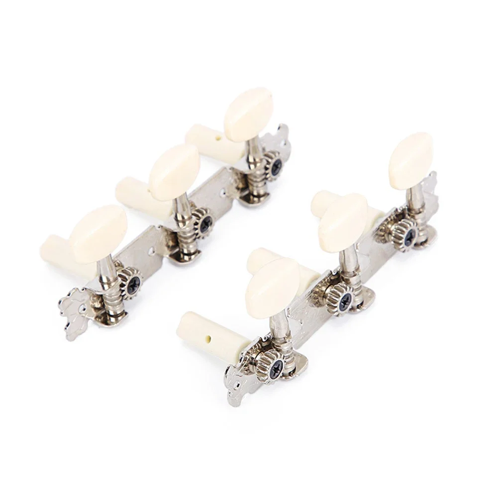 6Pcs Classic Guitar Tuning Pegs Tuners Open Gear Machine Heads Tuners Keys Parts Chrome Part 3R+3L Easy To Operate Accessories