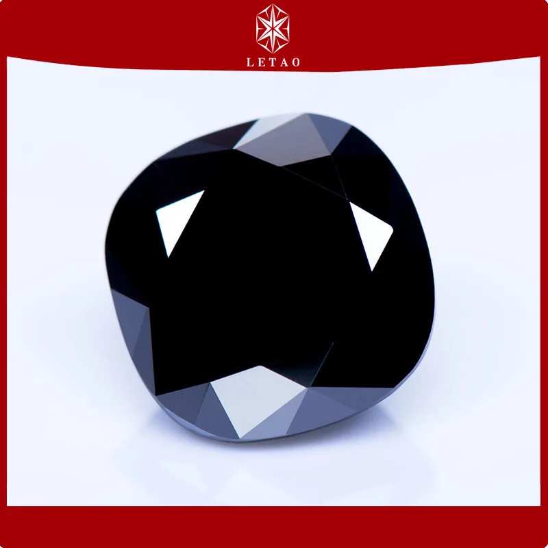 

Moissanite Gemstone Black Primary Color Cushion Cut Lab Grow Diamond for Charms Jewelry Making Materials with GRA Certificate