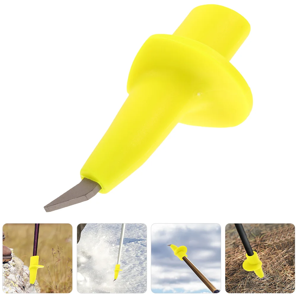 4 Pcs Trekking Pole Stick Cane End Protector Walking Tips Crutch Wear-resist for Hiking Off-road Non-slip