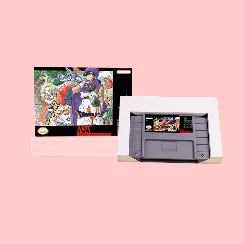 Dragon Quest V 5 RPG Game Cartridge with Retial Box For SNES 16bit NTSC PAL Video Game Consoles