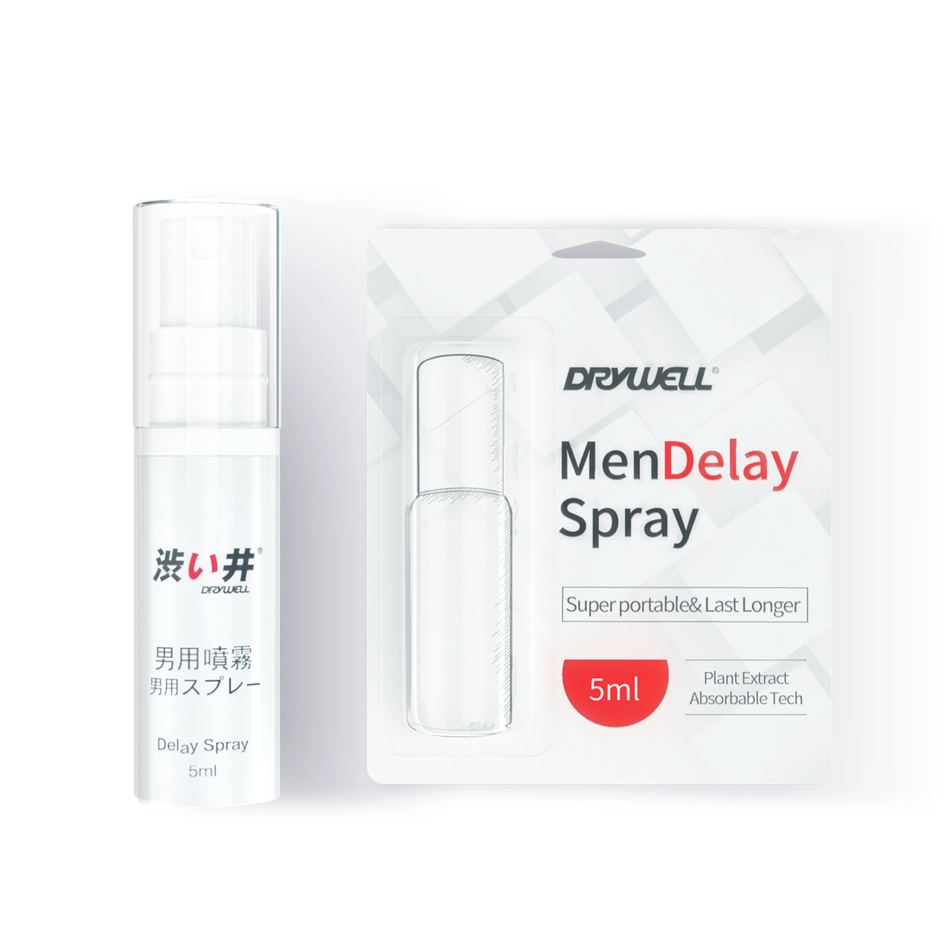 DRY WELL 5mL Male Genital Desensitizer Spray Delay Ejaculation Sexual Enhancers Climax Control Keep You Lasting Longer Sex Spray