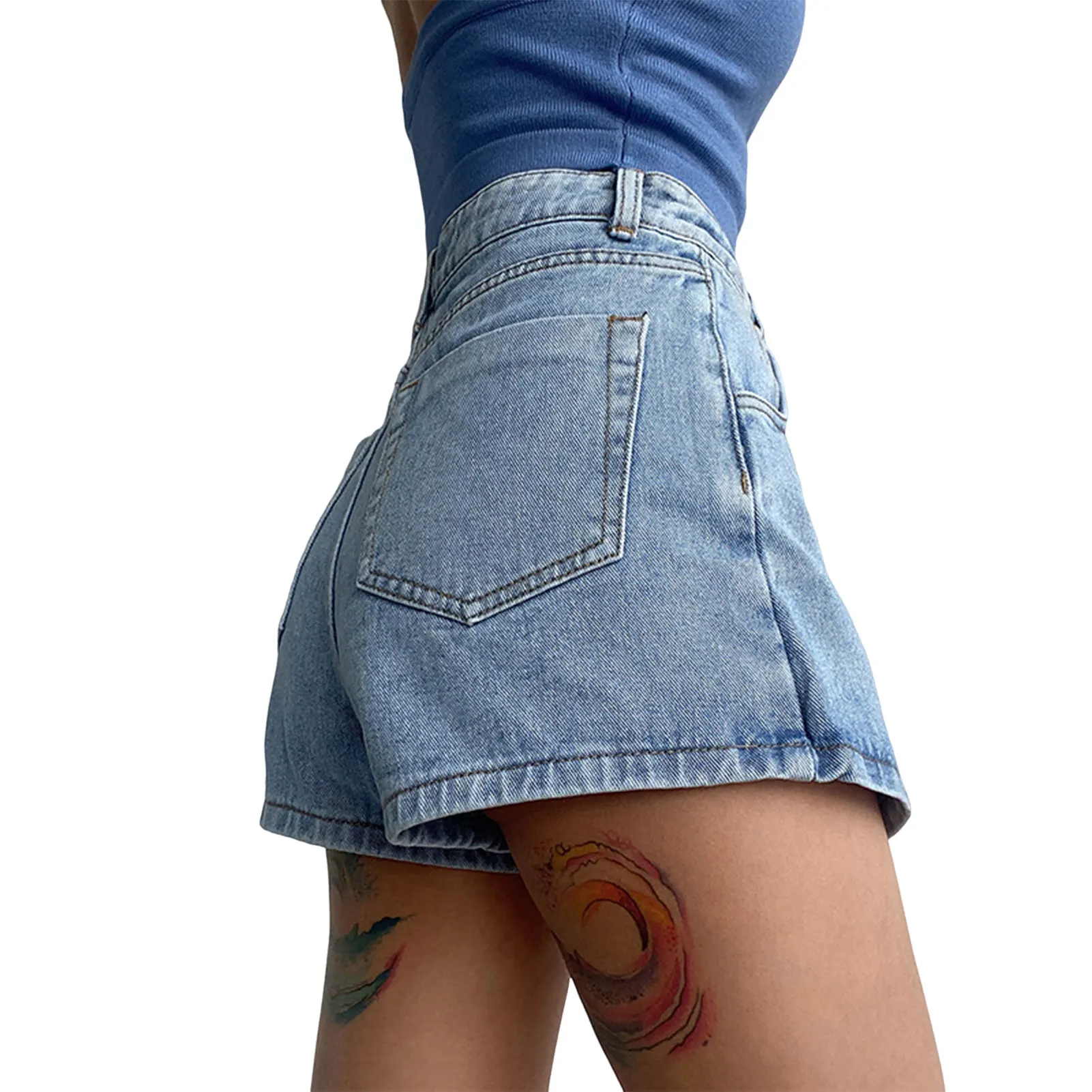 Women's Above Knee Length Skorts Shorts Style Skirt with Breathable Cotton for Outdoor Summer Daily Wear