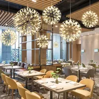 LED Nordic Modern Pendant Lamp for Shopexhibition Hall  Fireworks Loft Pendant Light Decorative Hanging Vintage Lamps Chandelier