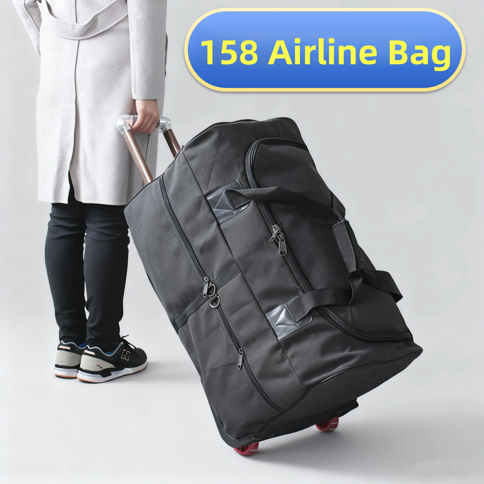 

Lightweight Canvas Upright Suitcase Large Capaci 58 Air Travel Bag Student Dormi Quilt Paing Bag Travel Bag