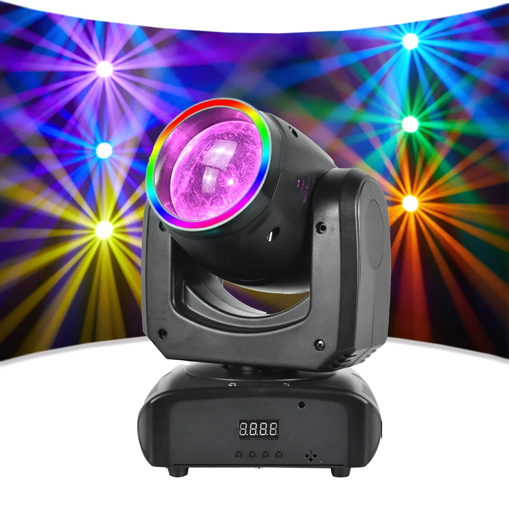 120W LED Stage Moving head light beams 15 gobos 9 colors 18 prism DMX512 sound Auto 13 channels for DJ Club Disco Party Stage