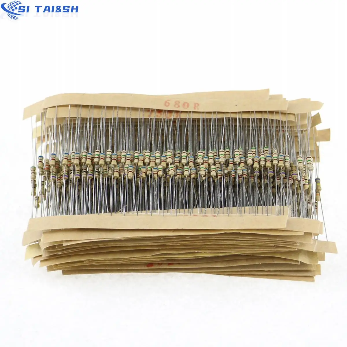 1000pcs/lot 1/4W 0.25W Carbon Film Resistor Assortment Kit  2.2 ohm -2.2 M ohm Resistors Assortment Carbon Film Kit samples