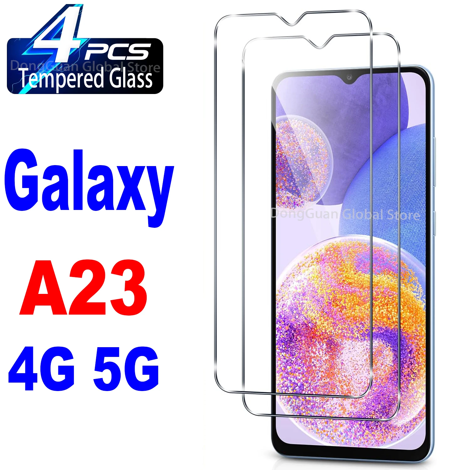 

2/4Pcs Tempered Glass For Samsung Galaxy A23 / A23 5G Screen Protector Glass Film
