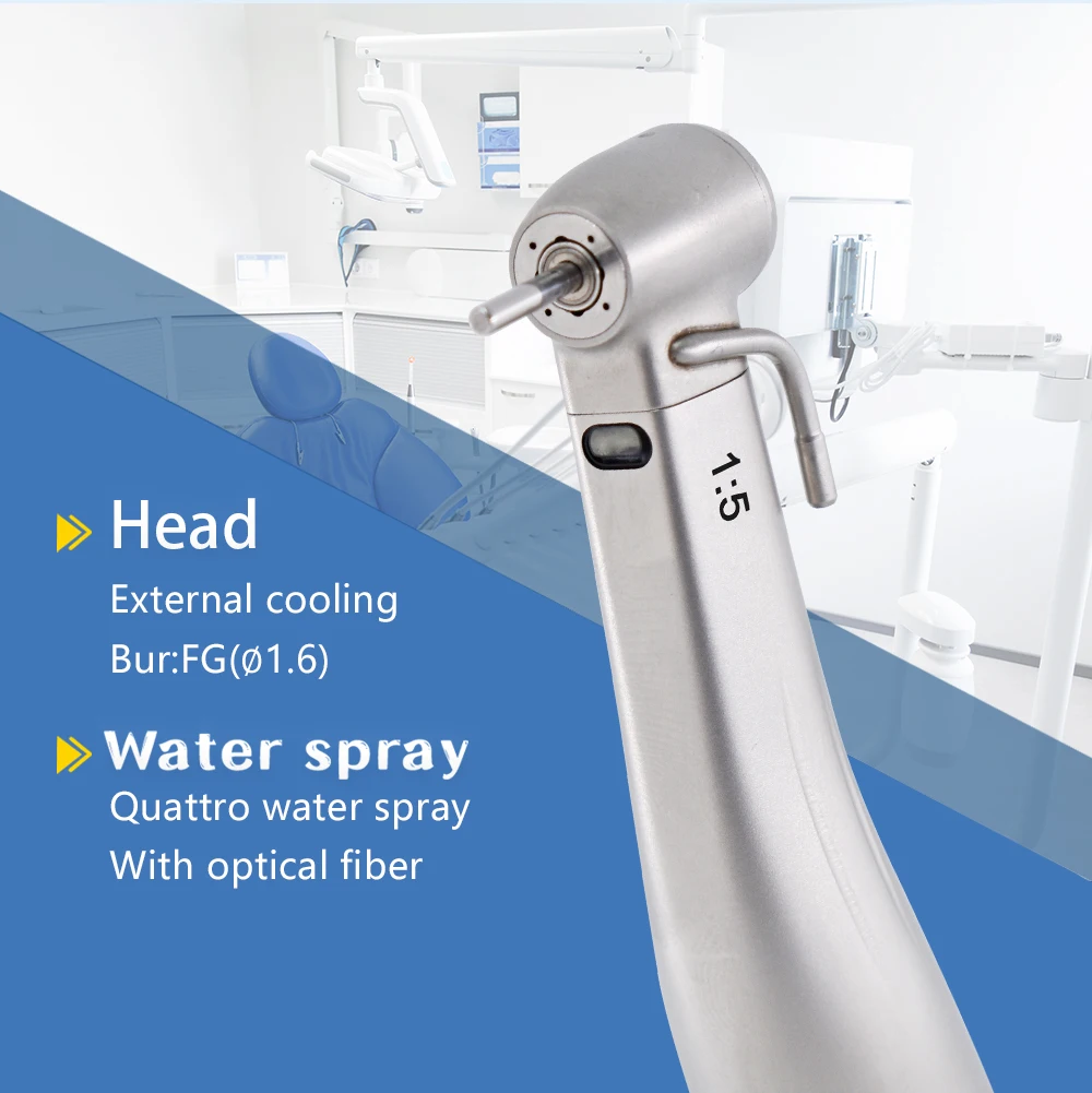 DEASIN Dentalchirurgisches Material 1:5 Vergrößerndes LED-Kontrawinkelstück mit externer Wasserirrigation für Implantate – Detail 5