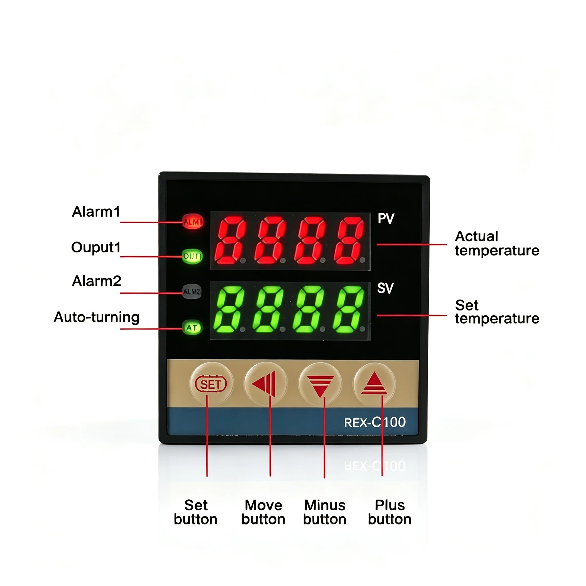 REX- C100 Digital Intelligent Temperature Controller K/Universal Input SSR/Relay Output Thermostat Work Voltage
