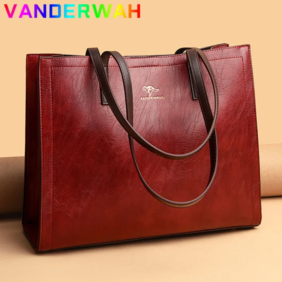 Torby na ramię o dużej pojemności w stylu vintage Modne torby z górnym uchwytem Wysokiej jakości torby ze skóry Pu Casual Letter Design Handbag