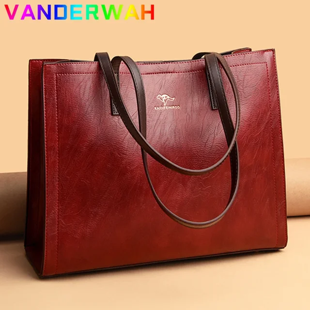 Torby na ramię o dużej pojemności w stylu vintage Modne torby z górnym uchwytem Wysokiej jakości torby ze skóry Pu Casual Letter Design Handbag