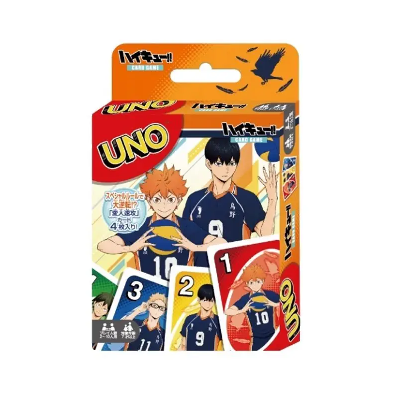 

Mattel UNO Haikyuu карточная игра, персонаж аниме, Хината шоян кагеяма тобио, семейный мультиплеер, шахматный стол, игра в покер