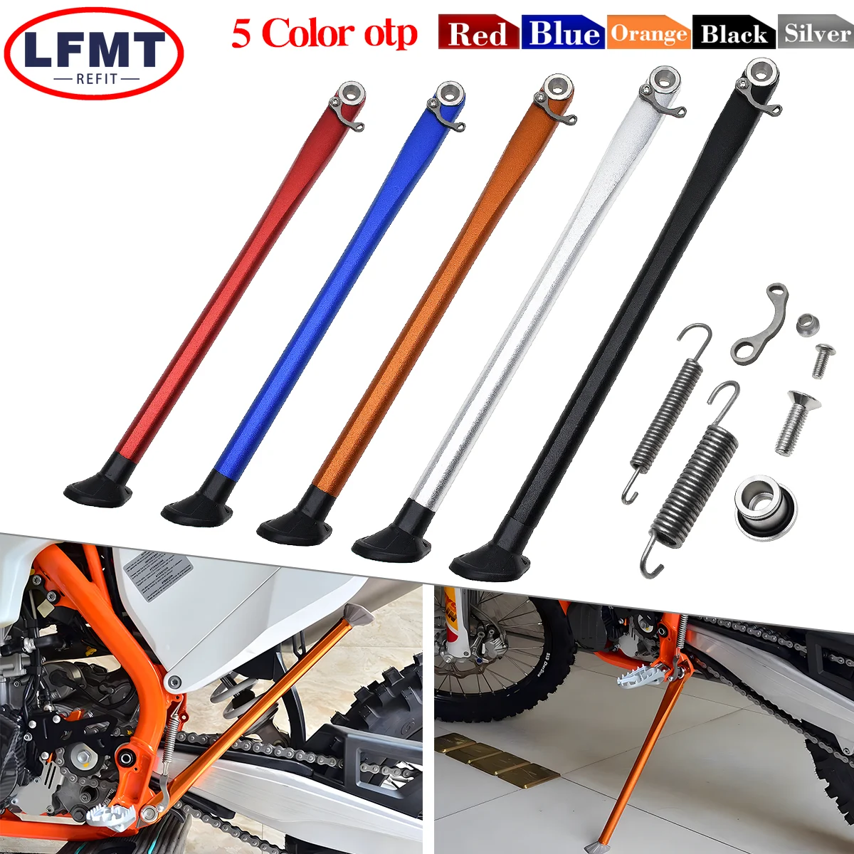 Motorcycle Parking Side Stand With Spring Kit For KTM EXC EXCF XC XCF XCW SX SXF Six Days For Husqvarna TE FE TX FX FS 2008-2023