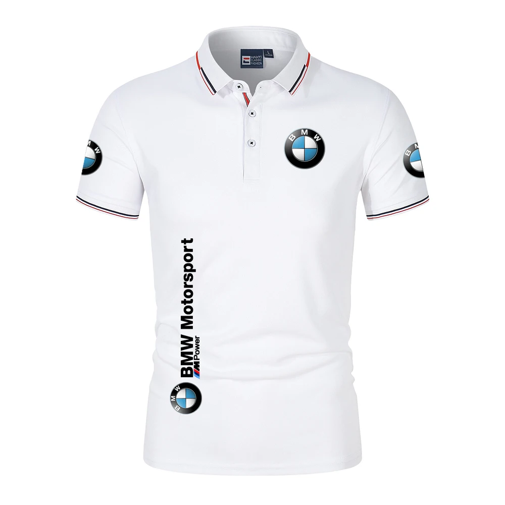 BMW Motorsport Motorcycle Racing Team Men Polo Shirt Summer Short Sleeve Male Polos T-shirt 2025 New Fashion Clothes Tops