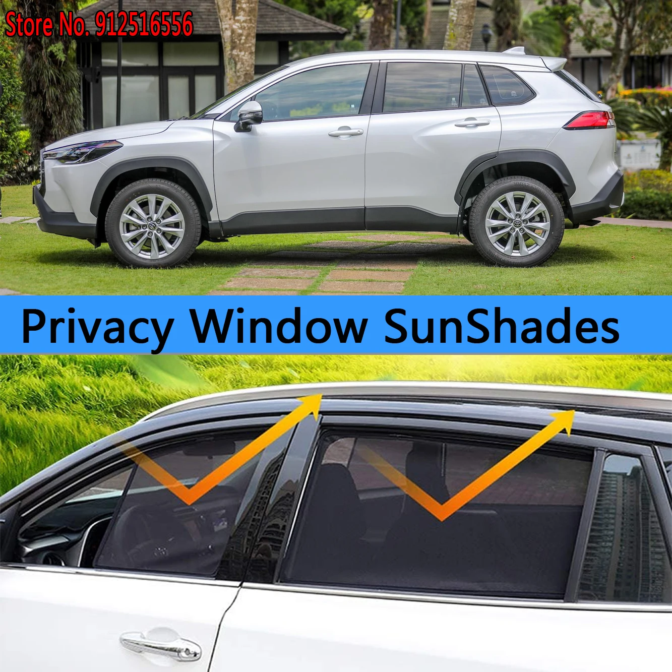 

Sun Shade Shading Protection Window SunShades Sunshield Accseeories For Toyota Corolla Cross Hybrid XG10 2020 - 2025 2024 2023