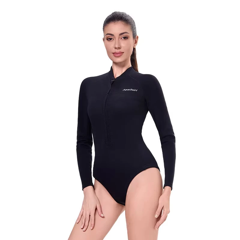 المرأة 2 مللي متر النيوبرين بيكيني تصفح ملابس السباحة بذلة الغوص تخزين النساء بدلة غطس الشمس واقية تصفح الغوص ملابس السباحة