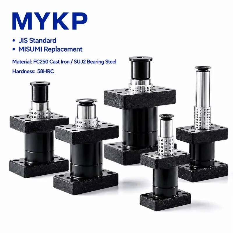 58HRC MYKP Ball Bearing Guide Post Set Fixed Stop Ring Type FC250 for High Precision Stamping Die and Mold Guidance