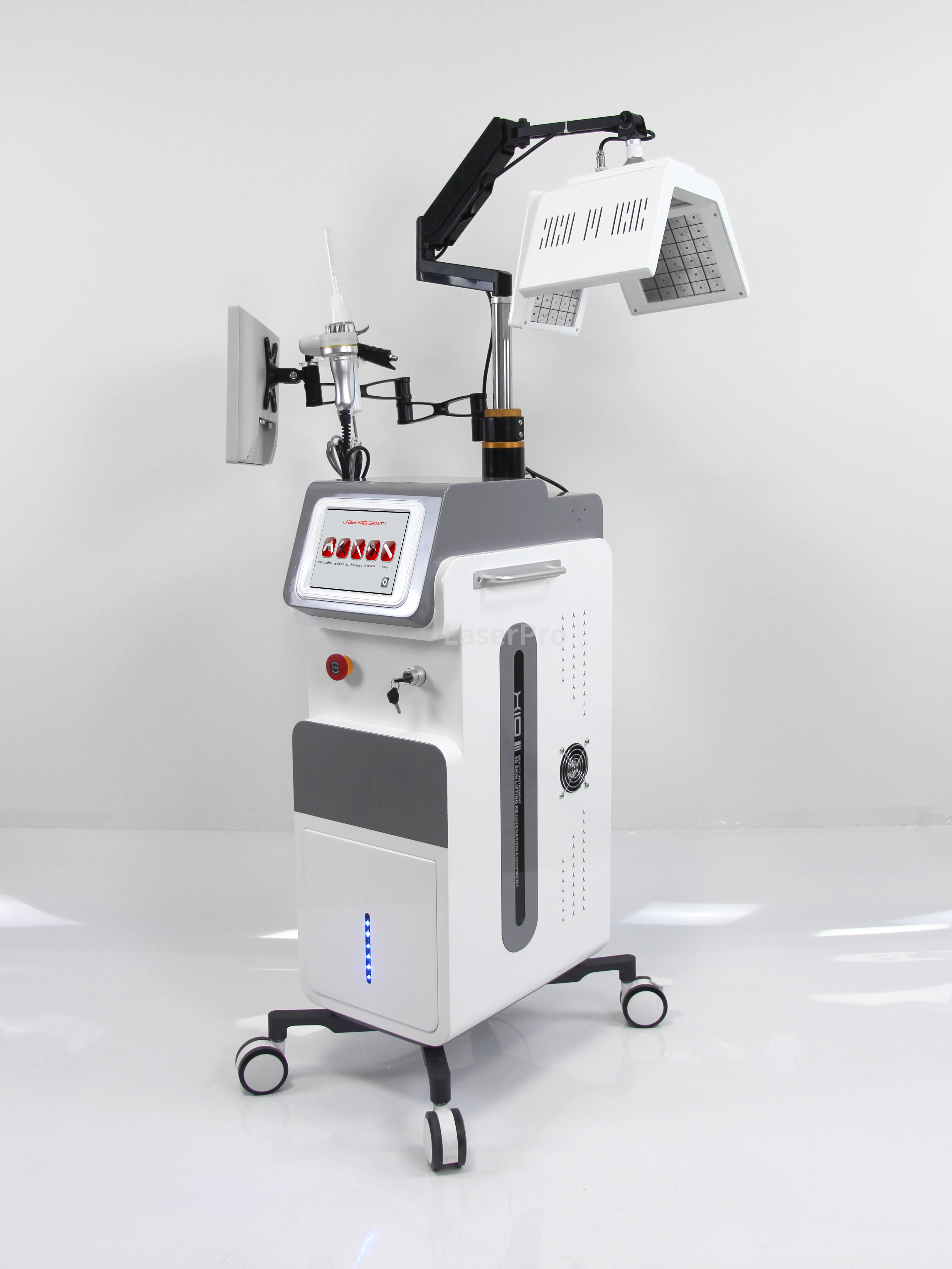 เครื่องเลเซอร์ไดโอด650nm ระดับมืออาชีพสำหรับการตรวจสภาพเส้นผมเครื่องปลูกผมเครื่องดูแลเส้นผมเครื่องปลูกหนังศีรษะเพื่อการฟื้นฟูเส้นผม