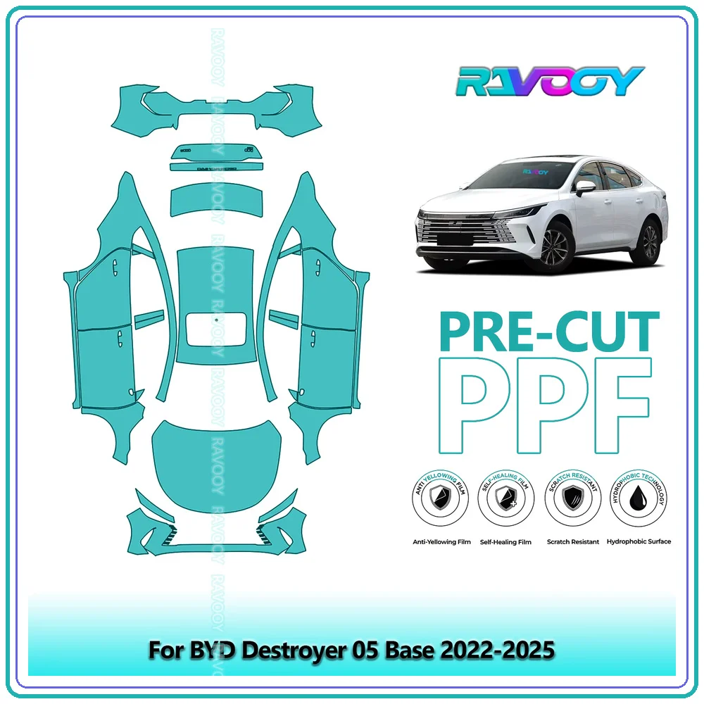 For BYD Destroyer 05 Base 2022-2025 Full Exterior Body 8.5Mil Pre-Cut Paint Protection Film PPF Stone Chip Kit Clear/Matte/Black