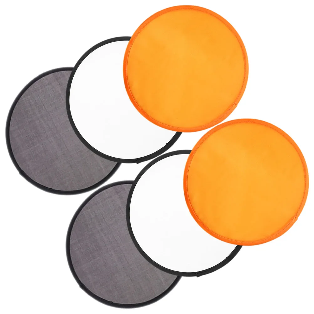 

6pcs Fly Disk Decorative Lightweight Foldable Round Hand Fan Japanese Style Dance Paddle Fan For Wedding Party Adornment Home