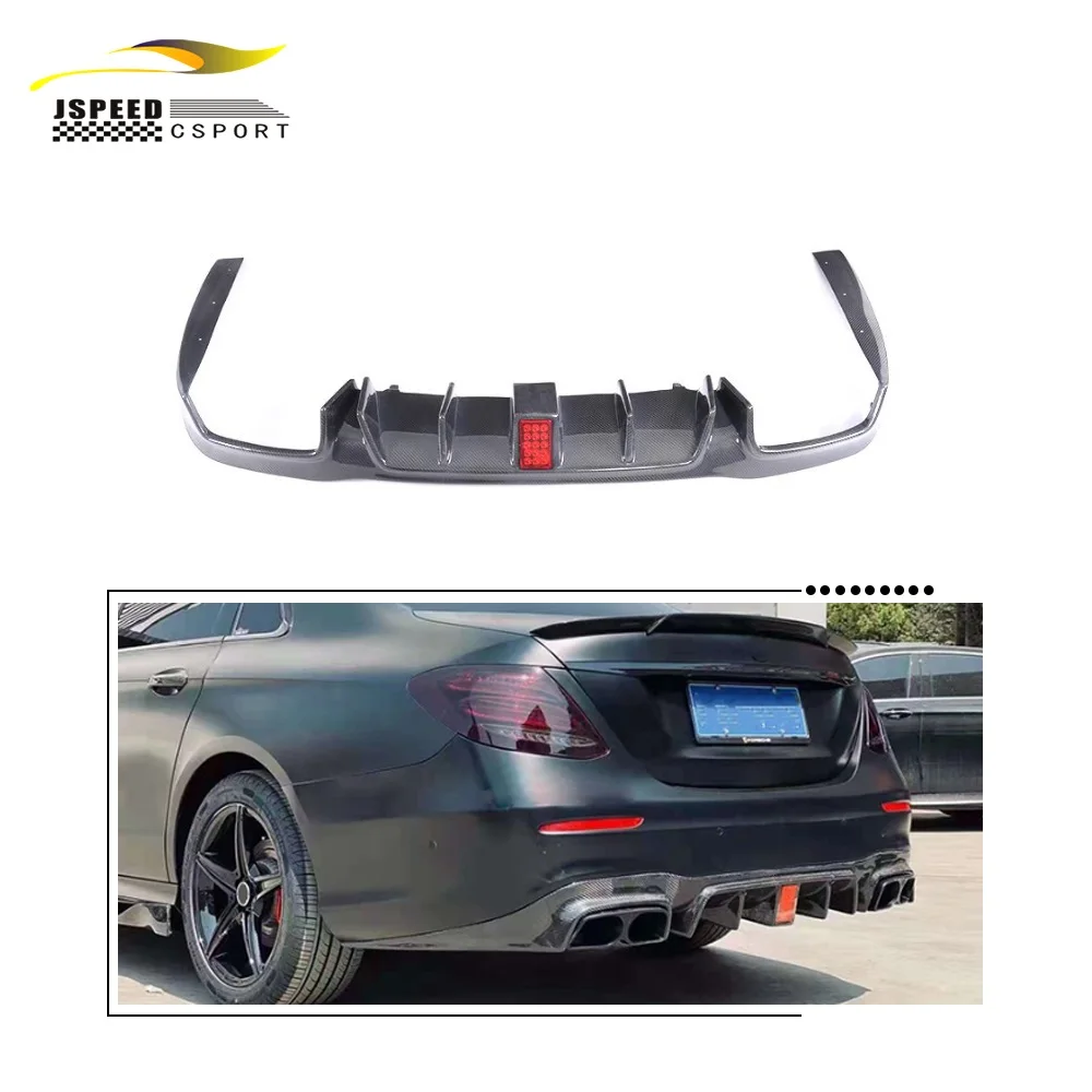 

Подходит для Mercedes-Benz E-Class W213 E63 E43 AMG E400 Sport 16-18, задний диффузор из углеродного волокна