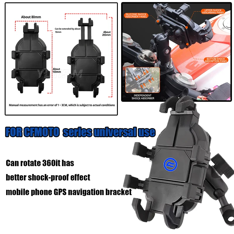 

Accessories Motorcycle Handlebar Mobile Phone Holder GPS Stand Bracket For CFMOTO CF650 650NK 400NK 250NK 400GT 650MT