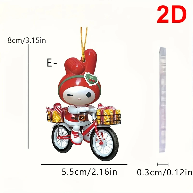 الاكريليك HelloKitty المعلقات المعلقة 2D سانريو المفاتيح لحقيبة الظهر الديكور Charms المعلقات 2026 شجرة عيد الميلاد زخرفة
